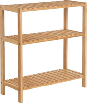 Scatola per oggetti da 3 pannelli in bambù per bagno | Scatola per oggetti per cucina, soggiorno e balcone | 60 x 26 x 66 cm