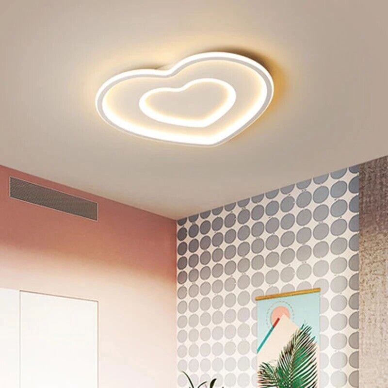 Lampadario Plafoniera Illuminazione a Led Moderno 63W Luce Soffitto Forma Cuore Led Bianco Freddo 6500k