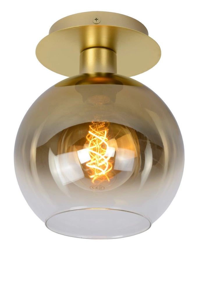 Plafoniera sfera vetro oro opaco Marius Lucide E27 60W