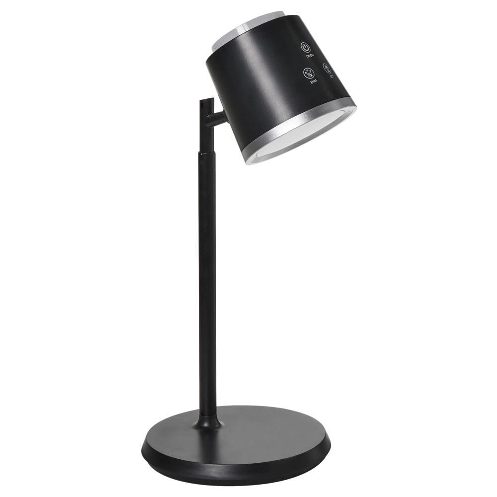 Lampada da tavolo e da parete per ufficio 2 in 1 nero Illuminazione da tavolo Lettura Lampada per computer Braccio staccabile Funzione CCT Dimmer Stepless