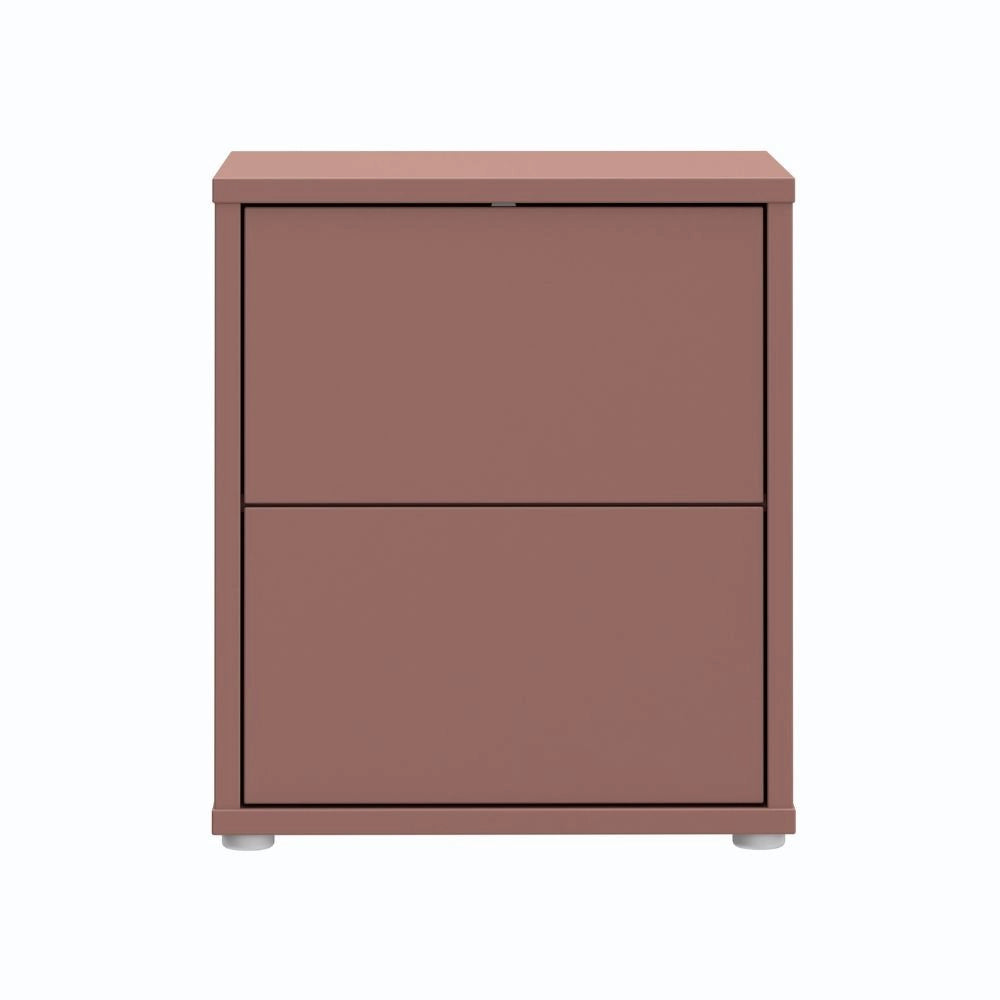 Comodino Medea 2 cassetti terracotta 50x41.5x57.5H