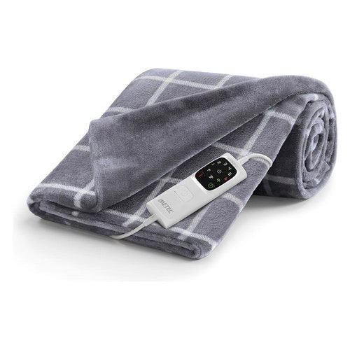 Imetec caldoplaid velvet square plaid riscaldabile, morbida coperta elettrica 150x95 cm, basso consumo, tecnologia adapto, dispositivo di sicurezza, rapido riscaldamento, 6 temperature, lavabile - 16775