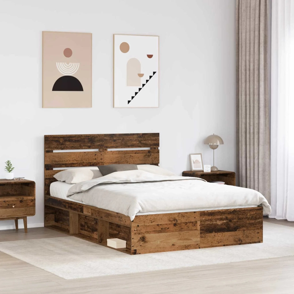 Struttura del letto Legno vecchio 150 x 200 cm Pino massello 3411734