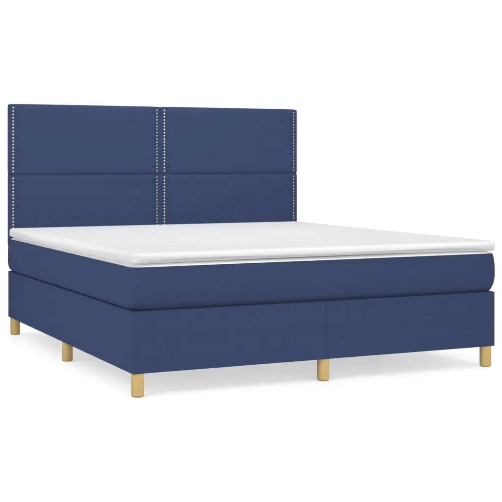 Giroletto a Molle con Materasso Blu 180x200 cm in Tessuto 3142279