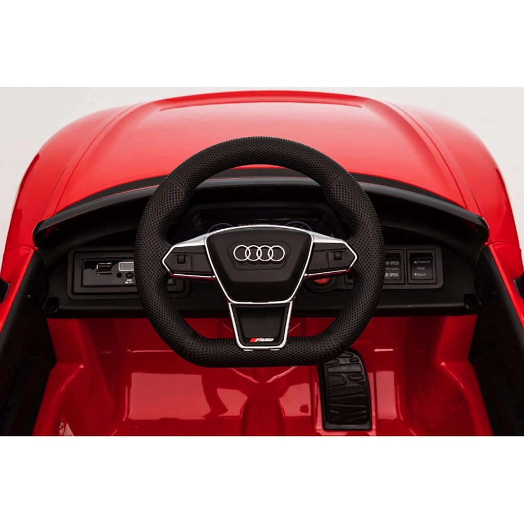 Macchina Elettrica per Bambini 12V Licenza Ufficiale Audi RS E-Tron GT con Telecomando Rosso