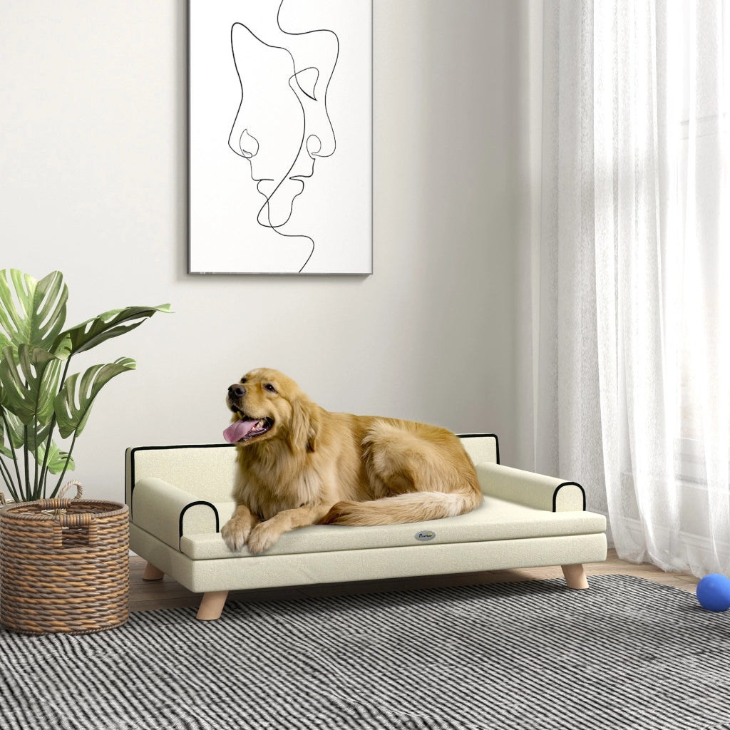 Divano per cani e gatti ¨C zephmum ¨C beige 100x62x32 cm