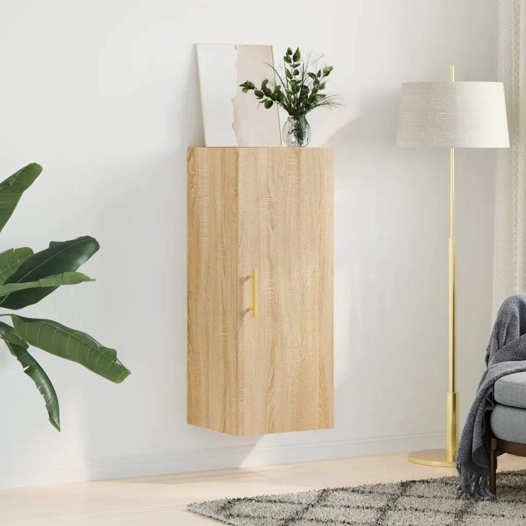 vidaXL Mobile a Parete Rovere Sonoma 34,5x34x90 cm