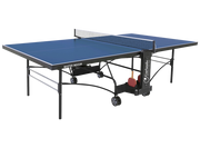 Tavolo da Pin Pong con Piano Blu e Ruote per Interno Garlando Master Indoor