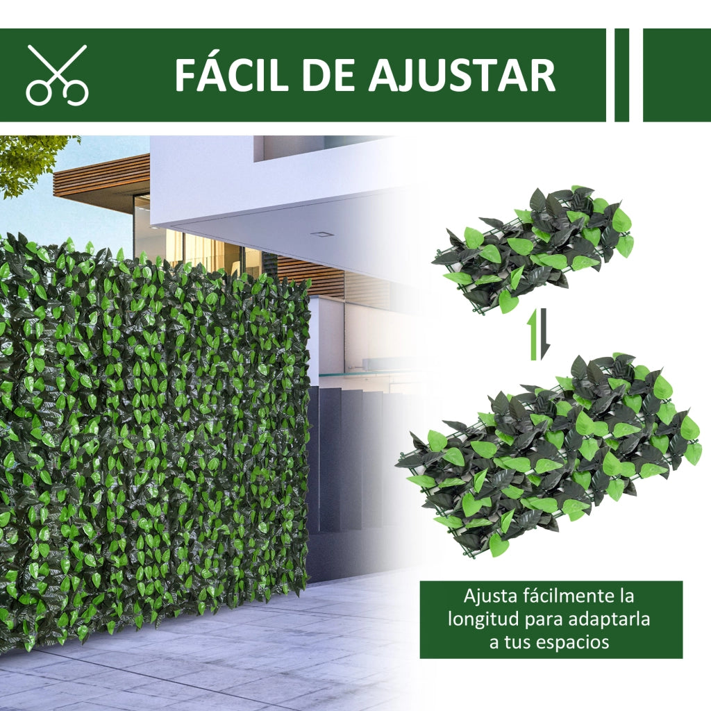 Schermo Privacy Artificiale 3x1 m ¨C Zephmum ¨C Verde PE per Balcone Giardino