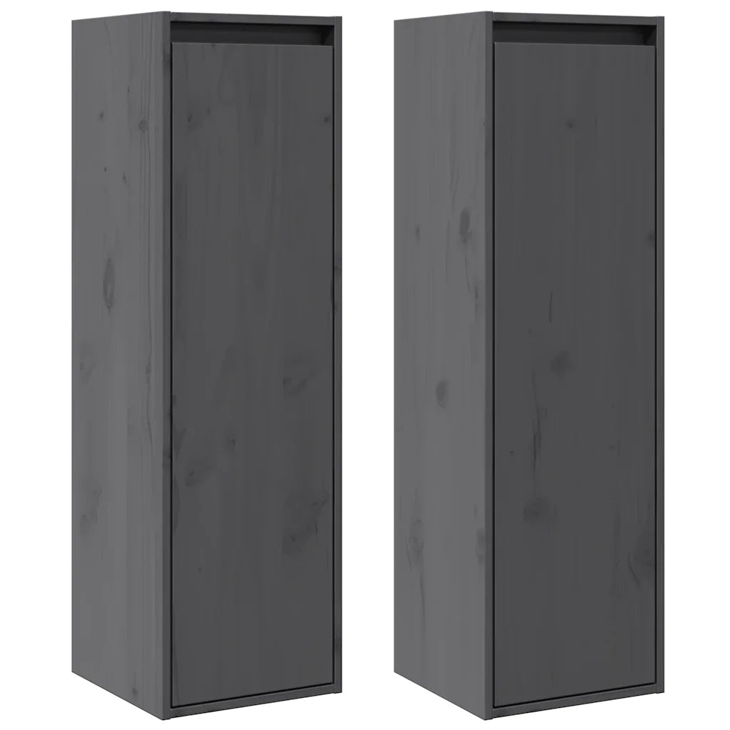 Pensili Grigi 2 pz 30x30x100 cm in Legno Massello di Pino cod mxl 33387