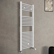 Termoarredo bagno scaldasalviette bianco L 45x120 interasse 40 cm