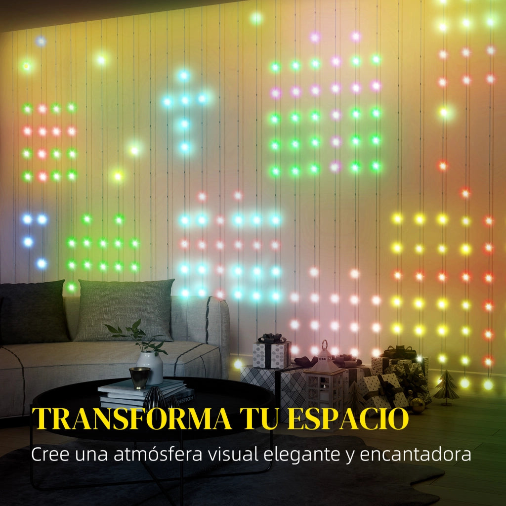 Tenda Luce LED 3x3m Intelligente con App e Telecomando ¨C zephmum ¨C Effetti Colori Personalizzabili