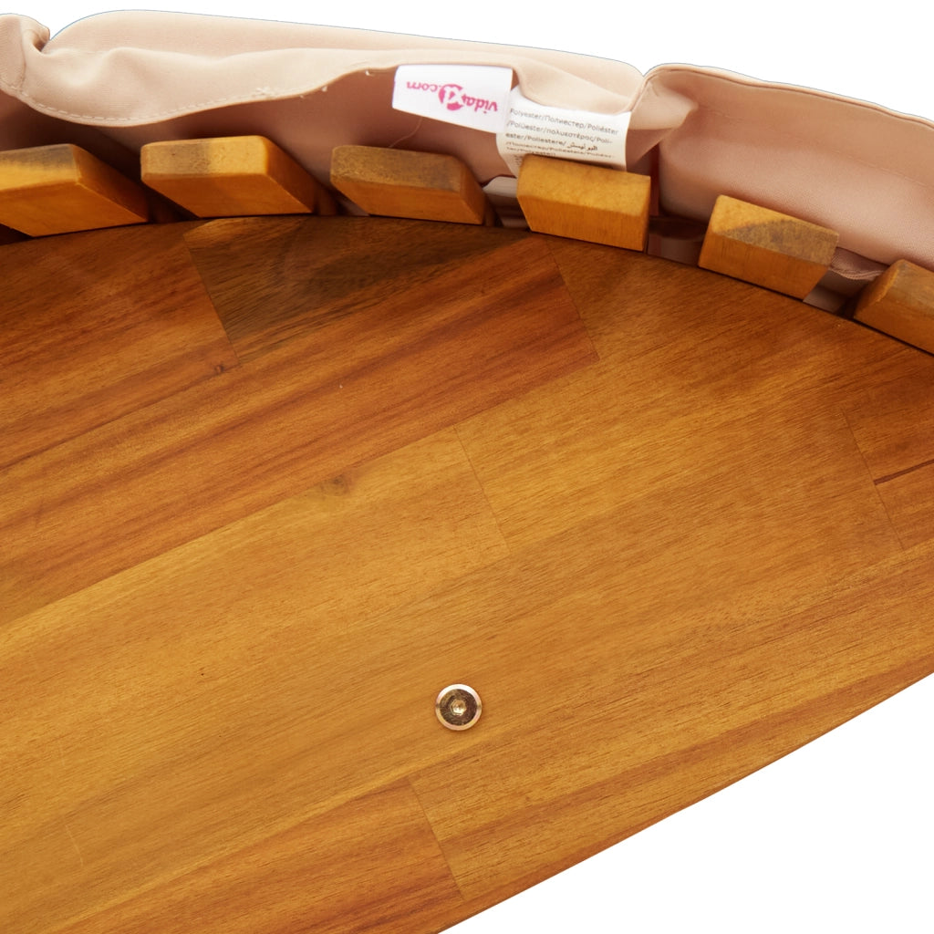 Sdraio a dondolo con cuscini 2 pcs in legno massello di acacia