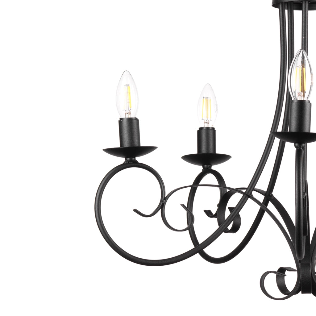 Lampadario Pompei nero