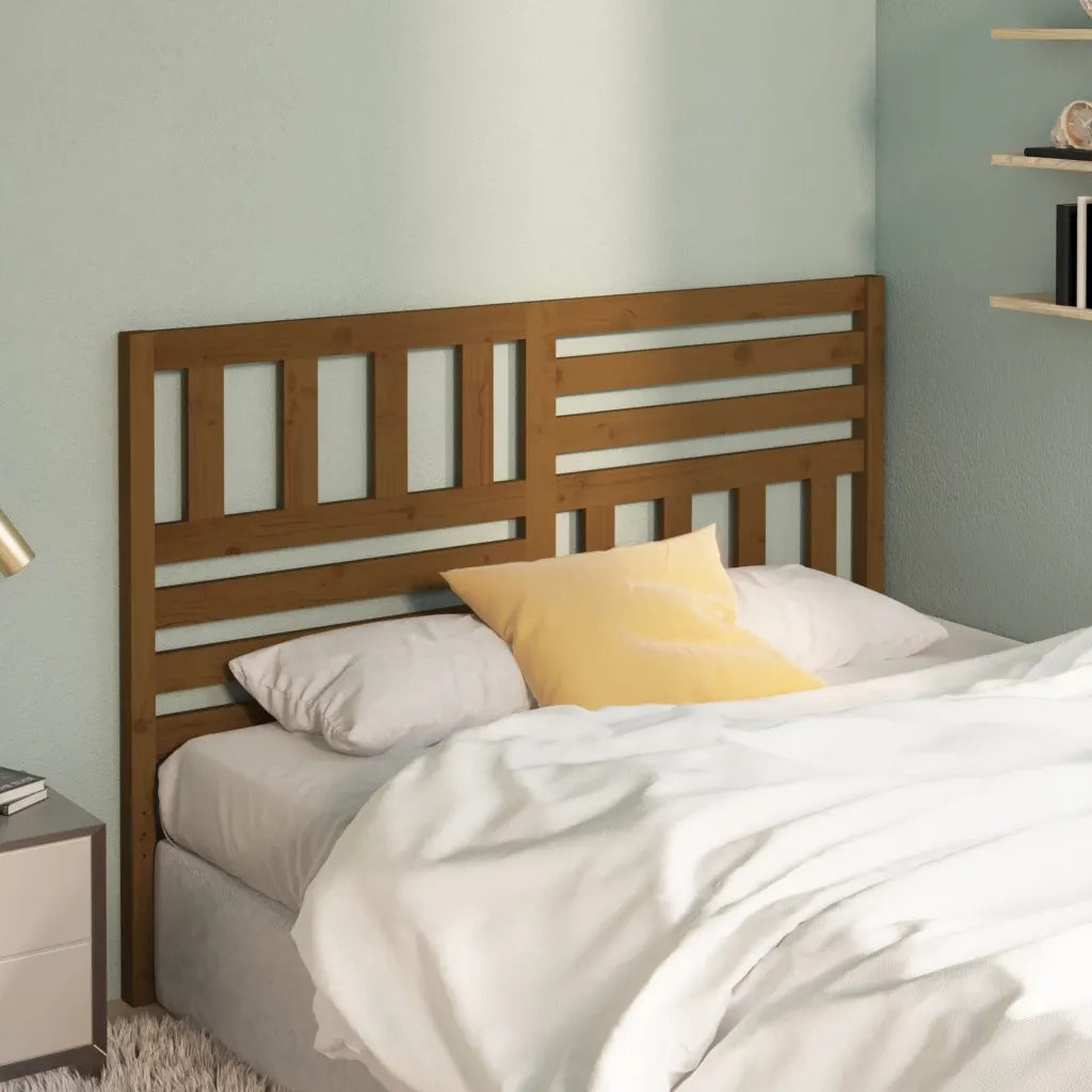 Testiera | Testata per Letto Marrone ambra 146x4x100 cm in Legno di Pino