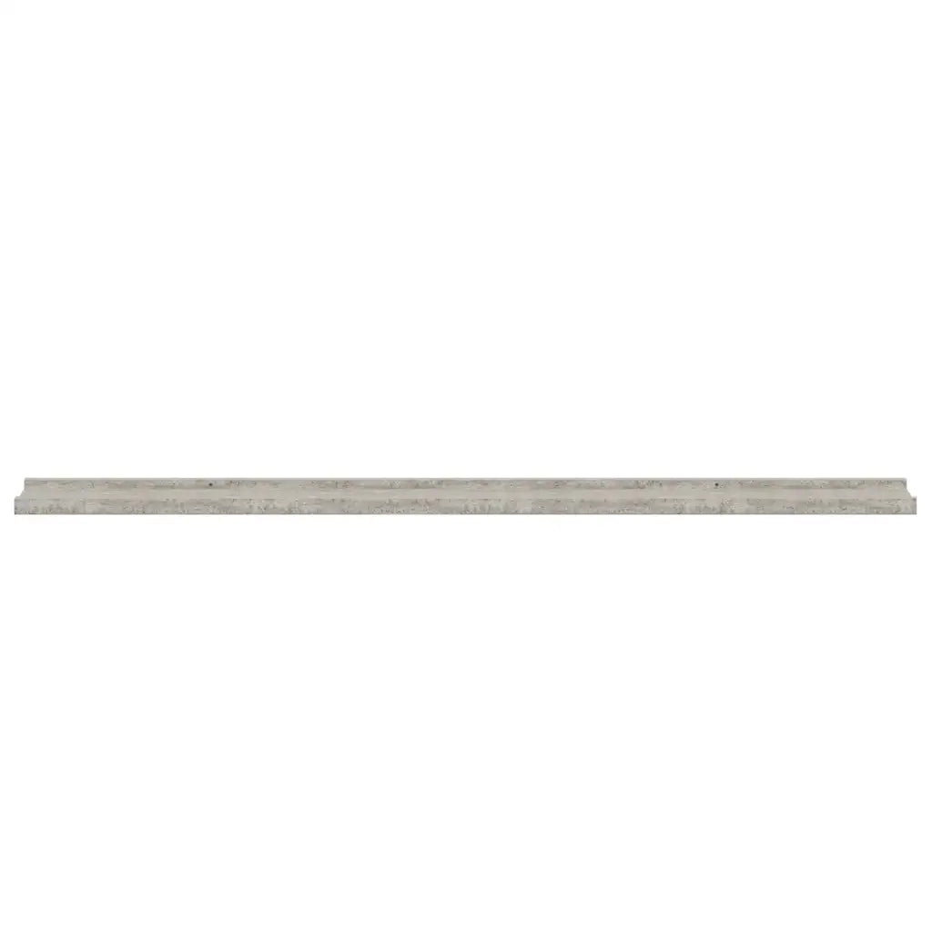 2 pz Mensole da Parete | Scaffali a Parete | Ripiano a parete Grigio Cemento 115x9x3 cm