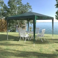 Gazebo da Giardino 3x3 m e Portatile con Copertura Anti UV, Verde