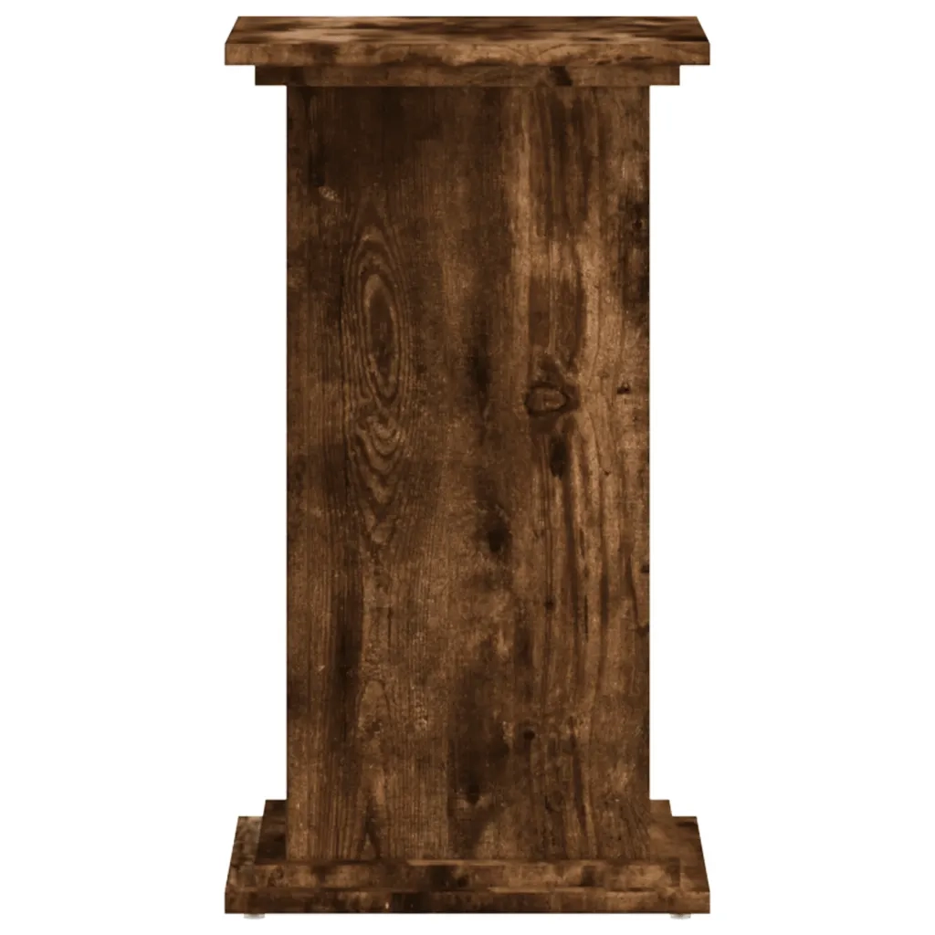 Supporto per Piante Rovere Fumo 33x33x60 cm Legno Multistrato