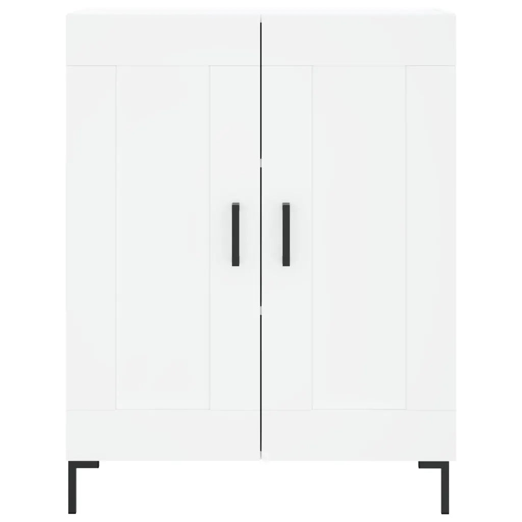 Credenza Bianca 69,5x34x180 cm in Legno Multistrato