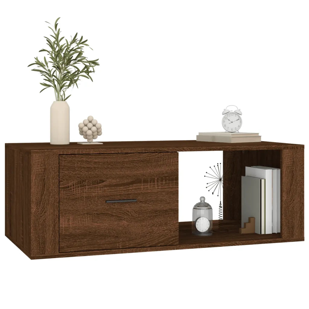 Tavolino Salotto Rovere Marrone 100x50,5x35cm Legno Multistrato 816543