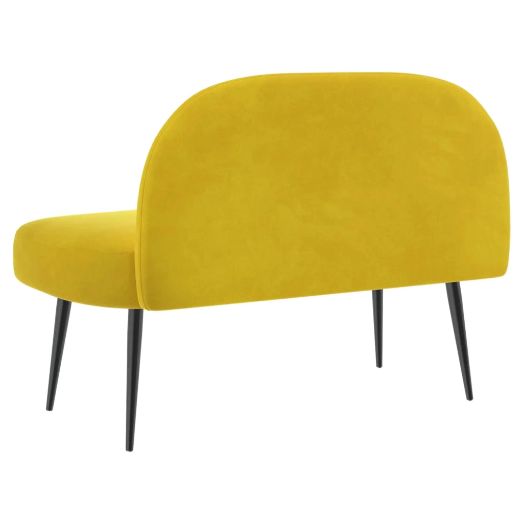 Panchina imbottita con schienale Giallo 110 x 60 x 76 cm 42040792
