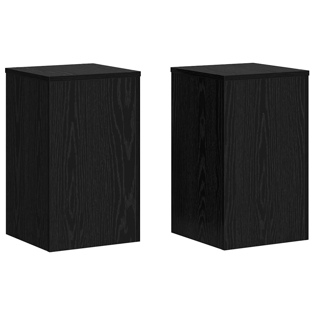 Supporto per piante 2 pcs Rovere Nero 30 x 30 x 50 cm 869231