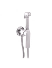 Miscelatore bidet a parete NIL in ottone cromato con battuta sulla doccetta
