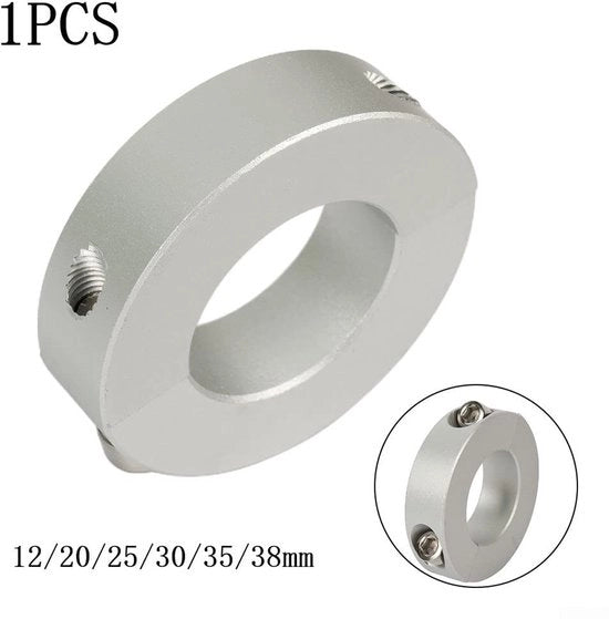 Fermo doppio a clip 12mm - Diametro interno 12mm/20mm/25mm/30mm/35mm/38mm - Lega di alluminio - Trattamento anticorrosivo - 1 pezzo - Fermo a clip
