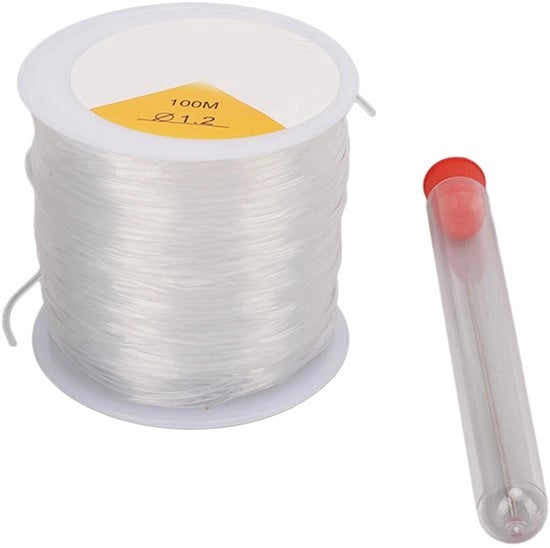 Cordone elastico 1,2 mm - Translucido - Elastico - Cordino per ago - Facile da usare - Duraturo - Adatto per artigianato - Cordino elastico