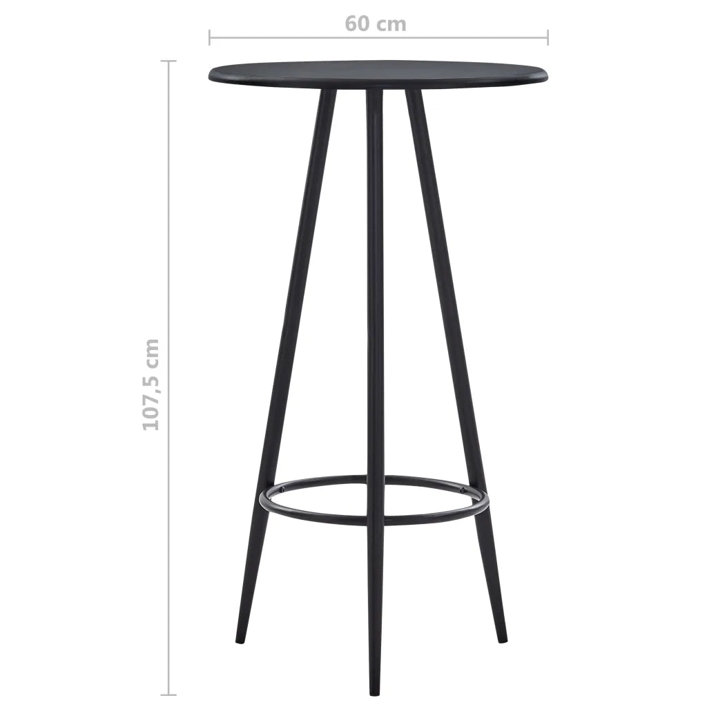 Tavolo da Bar Nero 60x107,5 cm in MDF 281543