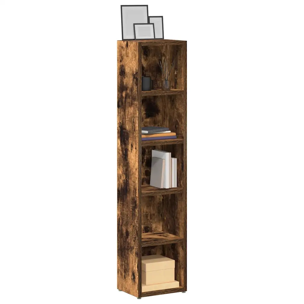 Mobili Porta CD 2pz Rovere Fumo 21x16x93,5cm Legno Multistrato 815318