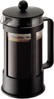 Caffettiera in vetro di borosilicato, 1,0 litro, 8 tazze, nero