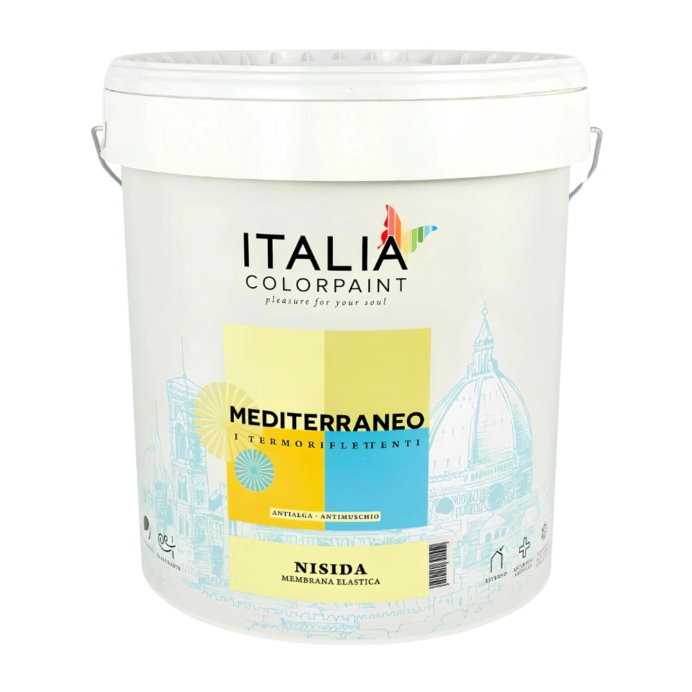 Nisida membrana elastica impermeabilizzante pedonabile termoriflettente antialga *** formato 4 lt, confezione 1