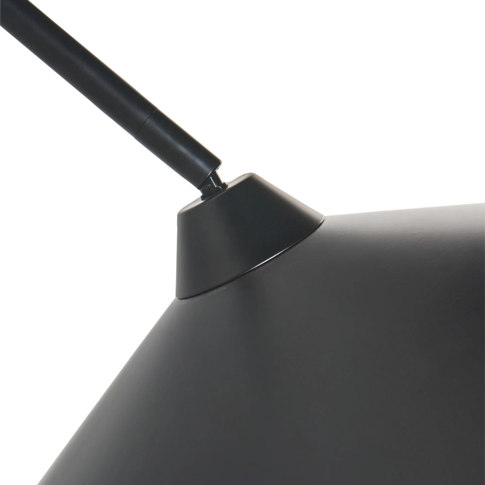 Lampada da parete con paralume a campana in metallo nero per soggiorno e camera da letto in stile industriale moderno
