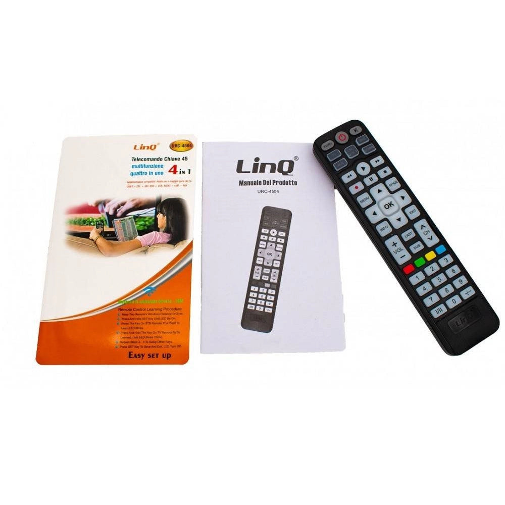Trade Shop - Telecomando Universale 4in1 Urc-4504 Tv Dvb-t Cbl Sat Dvd Vcr Audio Amp Aux Lcd Led -
