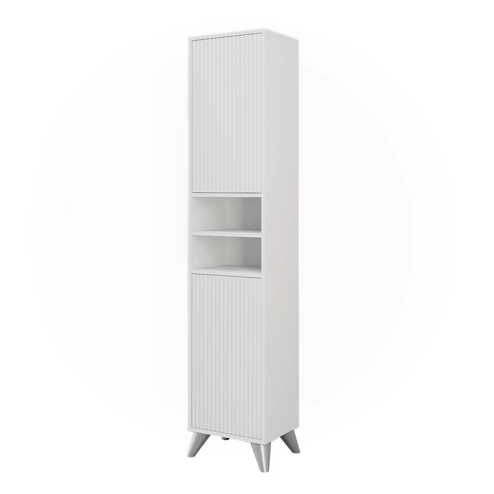 Vicco Armadio per il bagno Bianco 38 x 180 cm con 2 porte