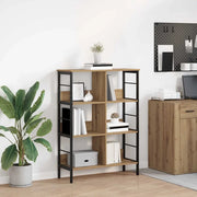 Libreria-Scaffale per Libri-Mobile di Stoccaggio Rovere artigianale 82 x 32 x 112 cm Legno multistrato