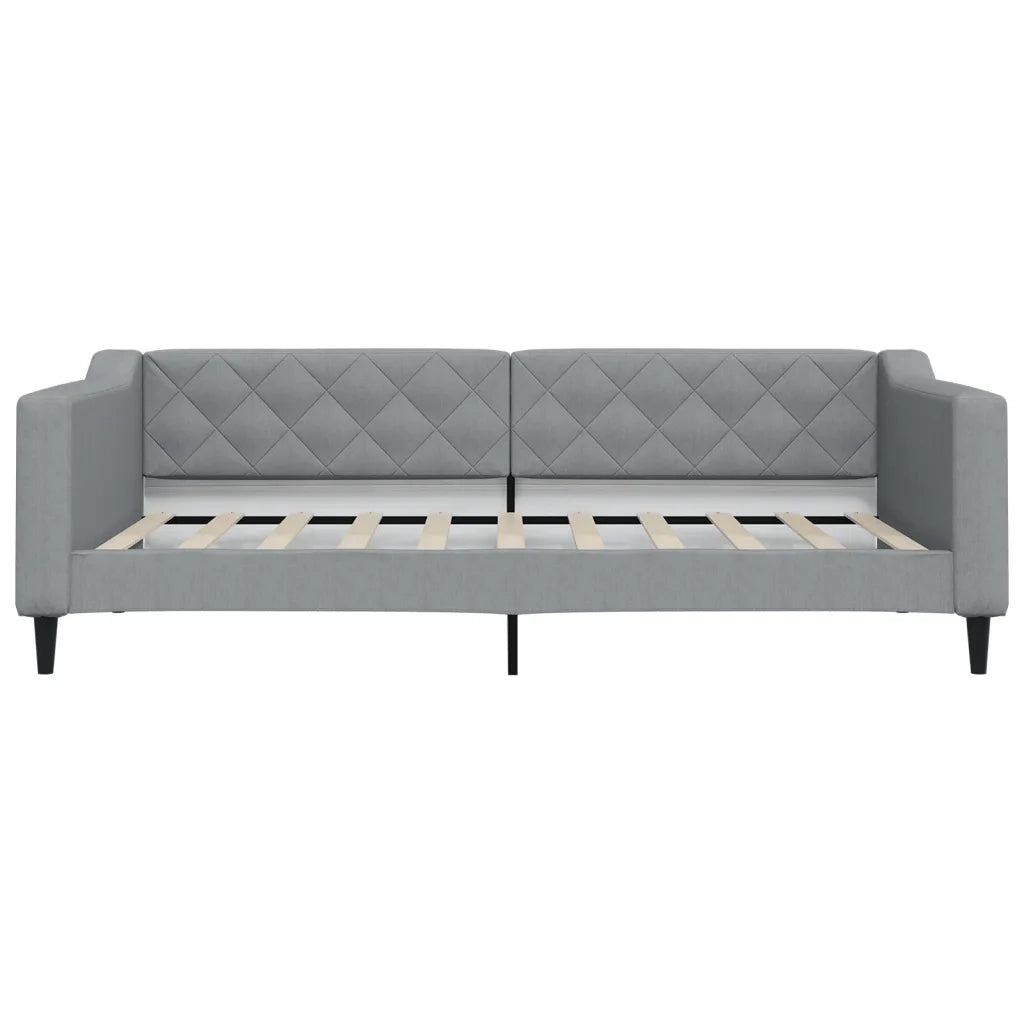 Divano Letto con Letto Estraibile Grigio Chiaro 100x190 Tessuto 3197503