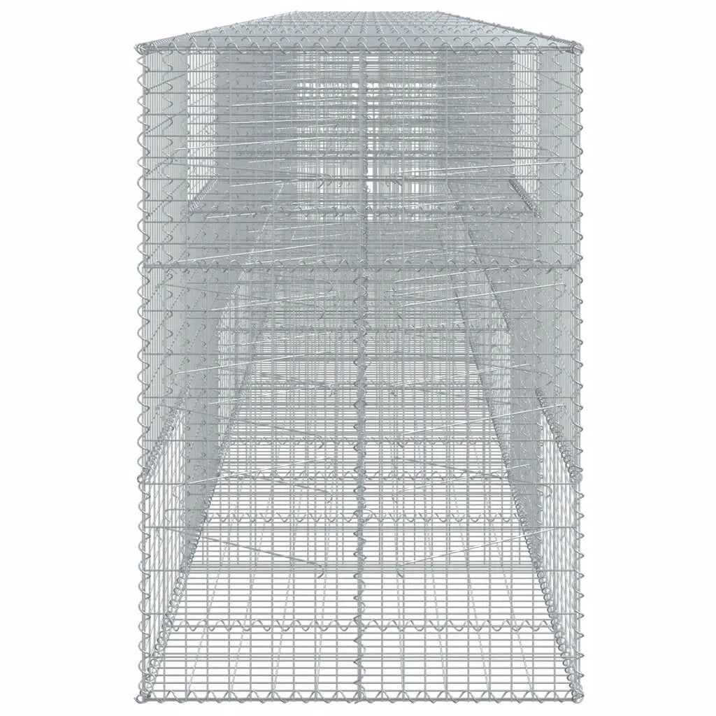 Cesto Gabbione con Copertura 900x100x150 cm in Ferro Zincato 3295221