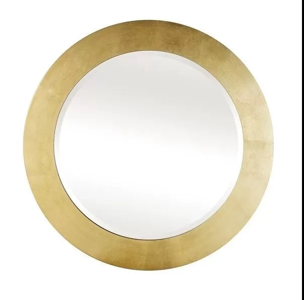 Mobili2g - specchiera in foglia oro rotonda misura : l.78 x h. 78 x p. 2
