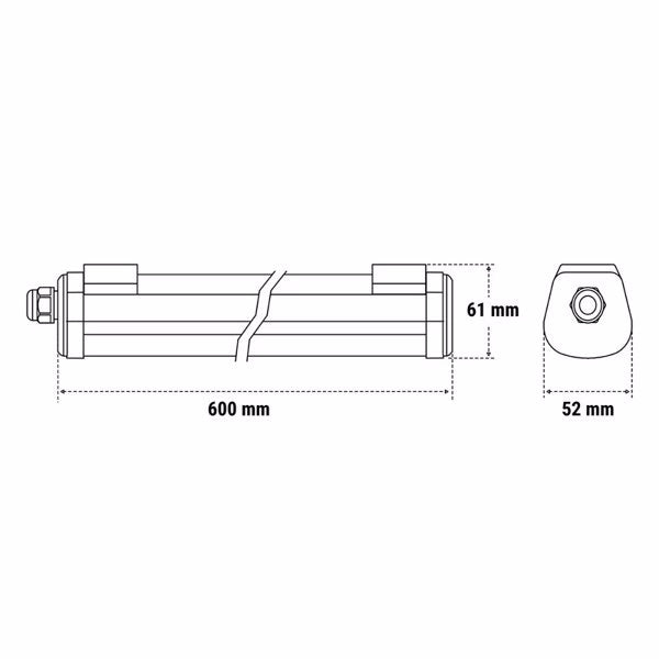 Beghelli PLAFONIERA POLICARBONATO STAGNALED 60CM 15W IP65 4