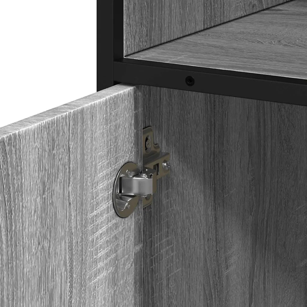Armadietto Bagno Grigio Sonoma 35x37,5x100 cm Legno Multistrato 849242