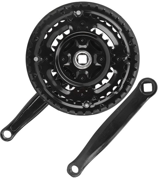 Gruppo a Coda per Mountain Bike - Acciaio Alto - Copertura Catena - Duraturo - Facile da Installare - Crank per Bicicletta
