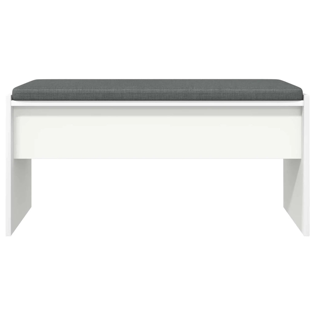 Panca per ingresso con cuscino-Sgabello-Panca da Corridoio Bianco 80 x 38 x 46 cm 267679