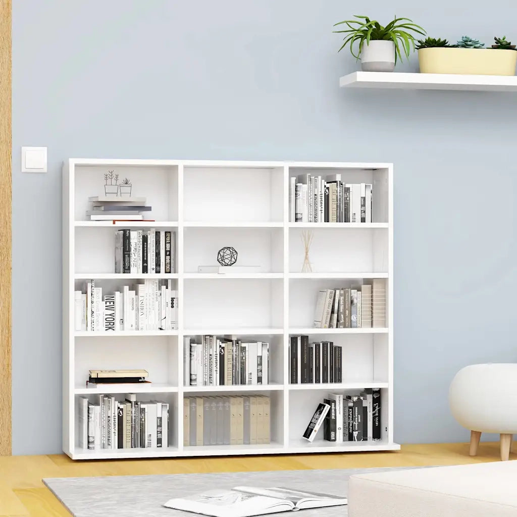 Armadietto Porta CD Bianco 102x23x89,5 cm in Legno Multistratocod mxl 73311