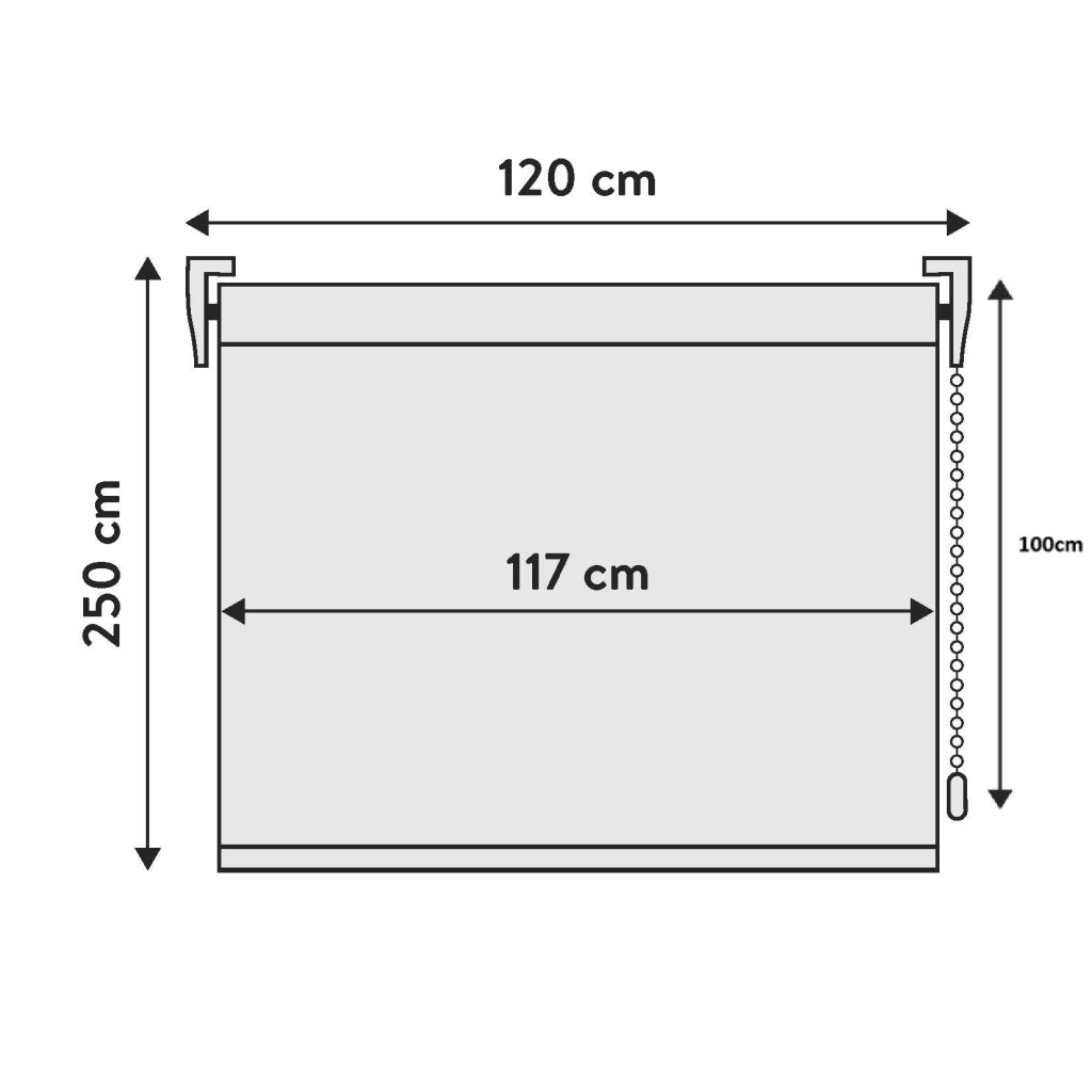 VIEWTEX Tenda a rullo Screen apertura 1% bianco turchese 120 X 250cm - Made in Europe - 5 anni di Garanzia