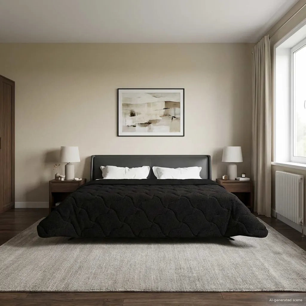 Piumone Completo Annuale Trapuntato Nero 200 x 220 cm 42026261