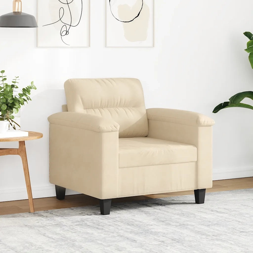Poltrona-Poltroncina-Divano Sedia Crema 60 cm in Microfibra