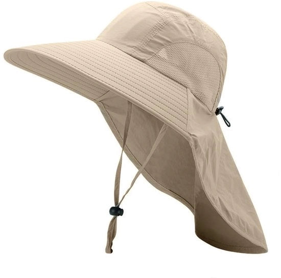 Cappello estivo con protezione UV - Cappello da pesca - Banda larga - Protezione collo - Leggero - UPF 50+