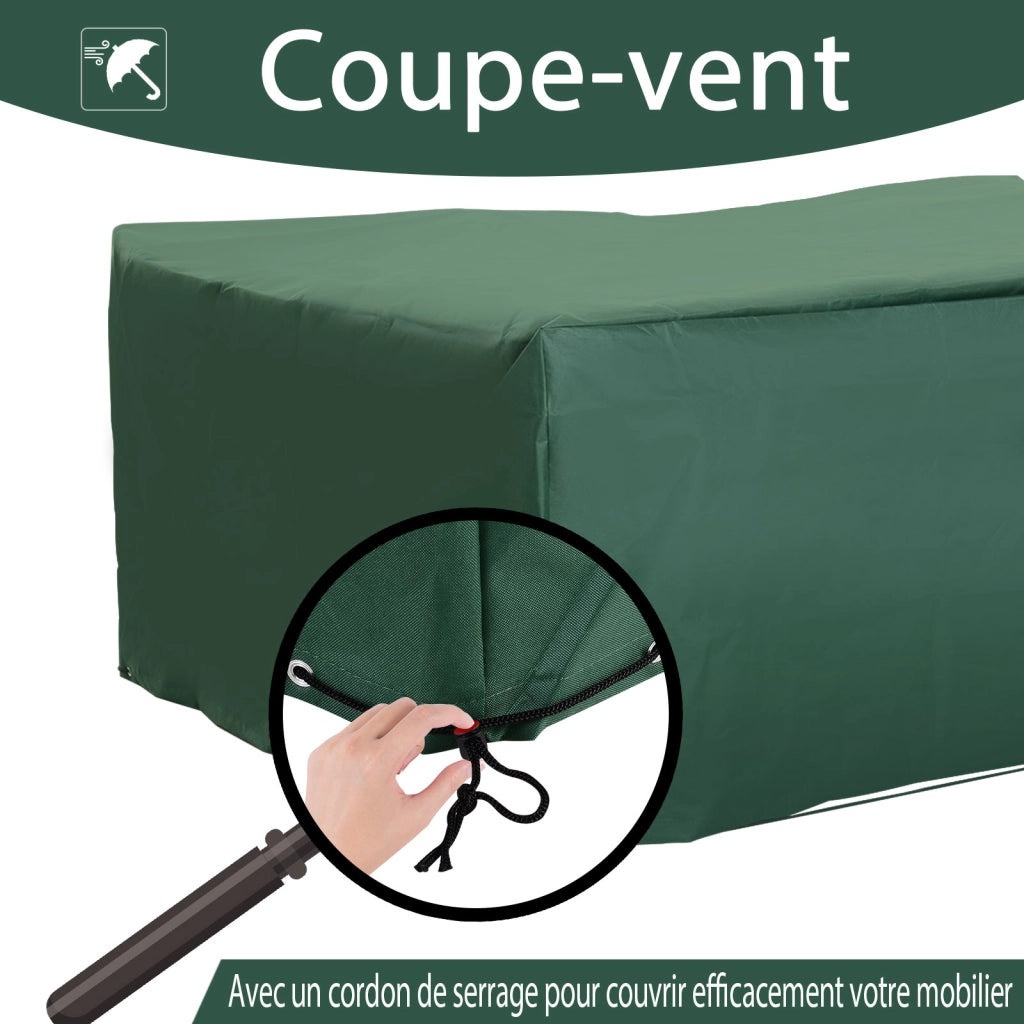 Copertura Protettiva per Set Salotto Giardino ¨C Xylo ¨C 210x140x80 cm Verde Impermeabile